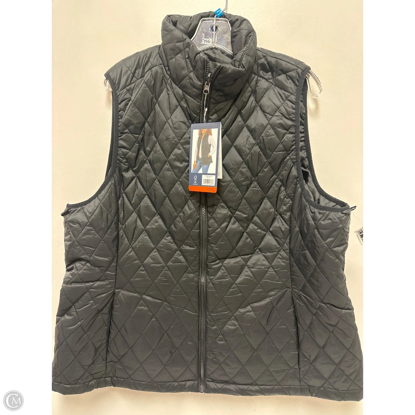 Vest Puffer & Quilted By Lands End In Black, Size: 1x