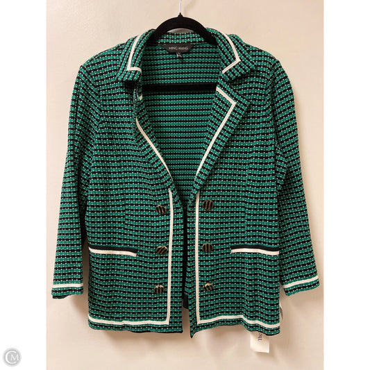 Cardigan By Ming Wang In Black & Green, Size: L