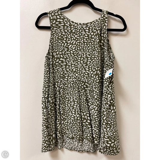 Top Sleeveless By Loft In Green, Size: S