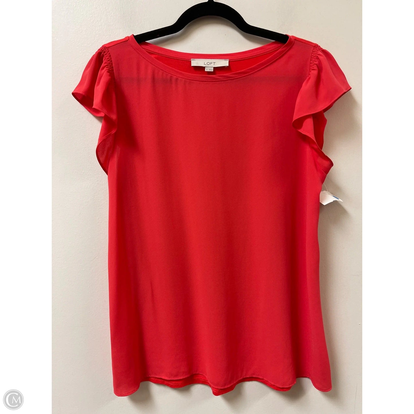 Top Short Sleeve By Loft In Red, Size: M