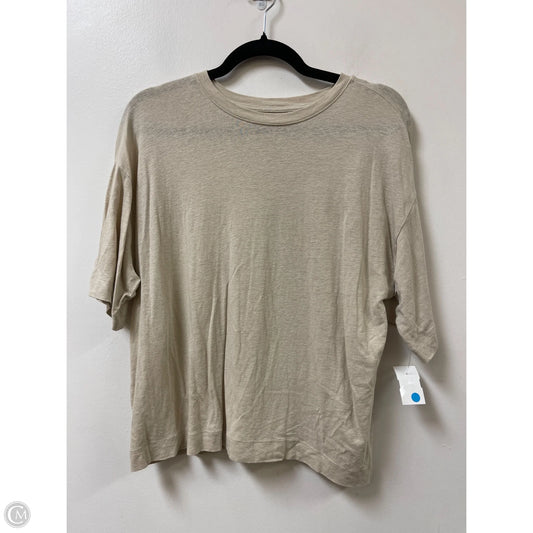 Top Short Sleeve By Loft In Cream, Size: M