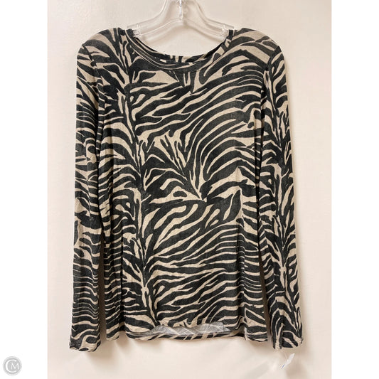 Top Long Sleeve By Express In Animal Print, Size: L