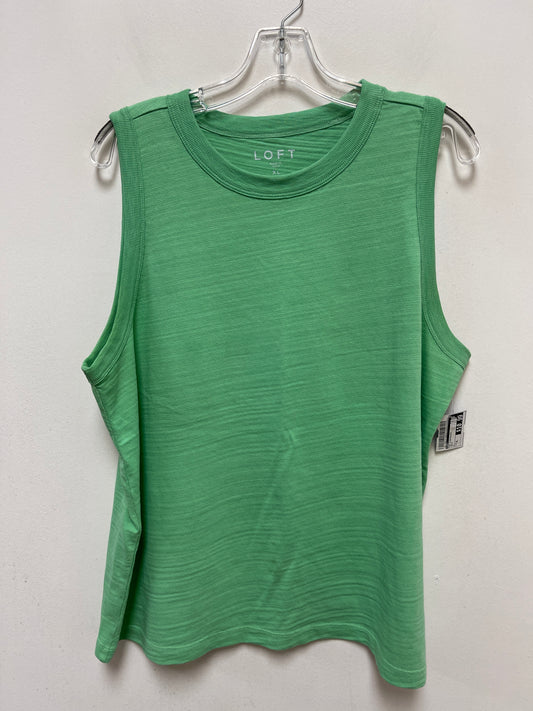 Green Top Sleeveless Loft, Size Xl