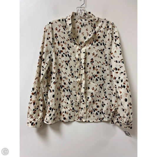 Top Long Sleeve By Shein In Cream, Size: S