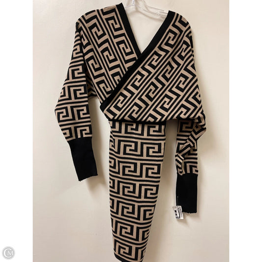 Dress Casual Midi By Emery Rose In Black & Cream, Size: S