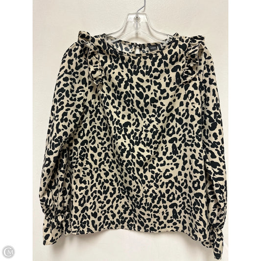 Top Long Sleeve By Shein In Animal Print, Size: S