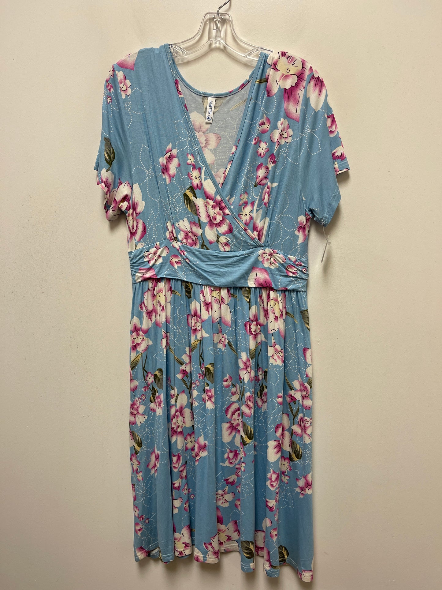 Blue Dress Casual Midi Clothes Mentor, Size Xl