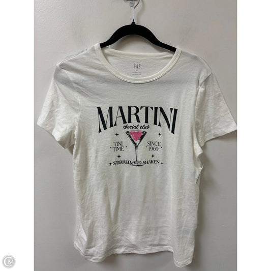 Top Short Sleeve By Gap In White, Size: M