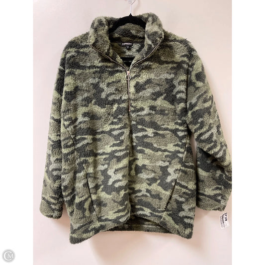 Jacket Faux Fur & Sherpa By Express In Camouflage Print, Size: S