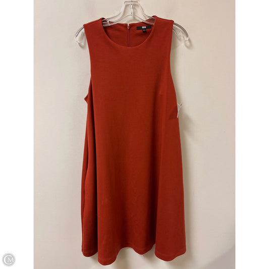 Dress Casual Midi By Uniqlo In Orange, Size: L