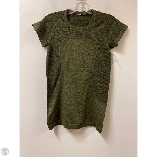 Athletic Top Short Sleeve By Lululemon In Green, Size: S