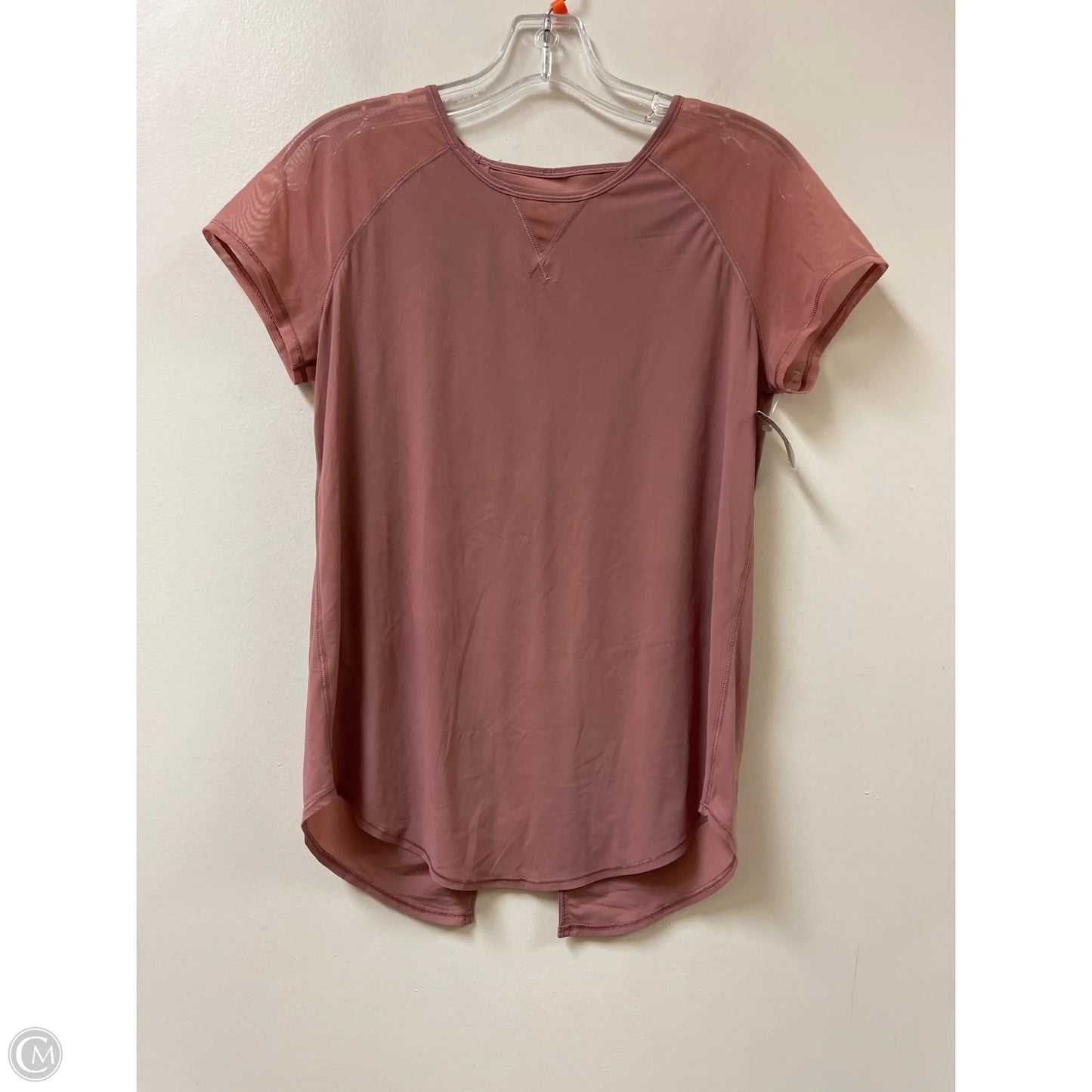 Athletic Top Short Sleeve By Lululemon In Pink, Size: M