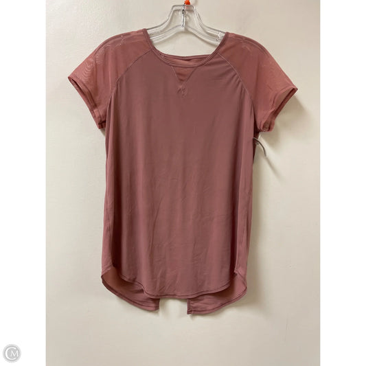 Athletic Top Short Sleeve By Lululemon In Pink, Size: M