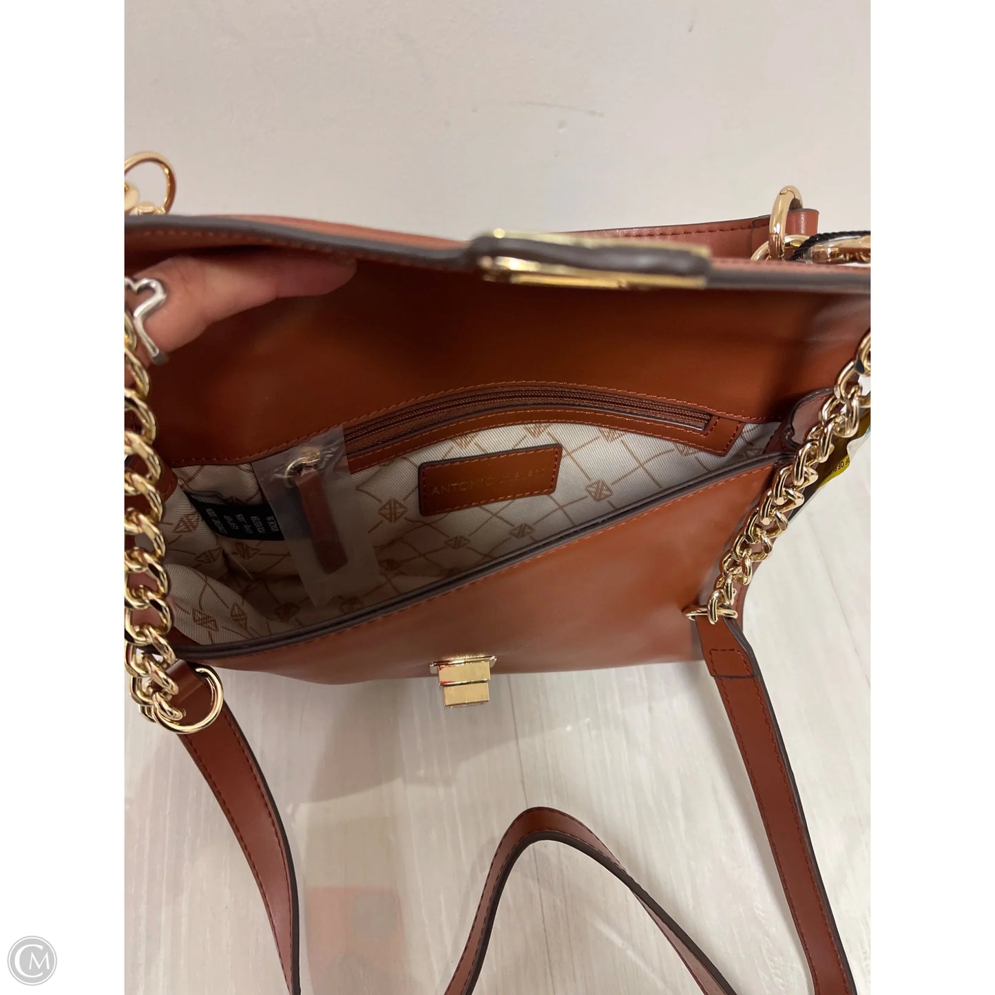 Handbag Leather By Antonio Melani, Size: Medium