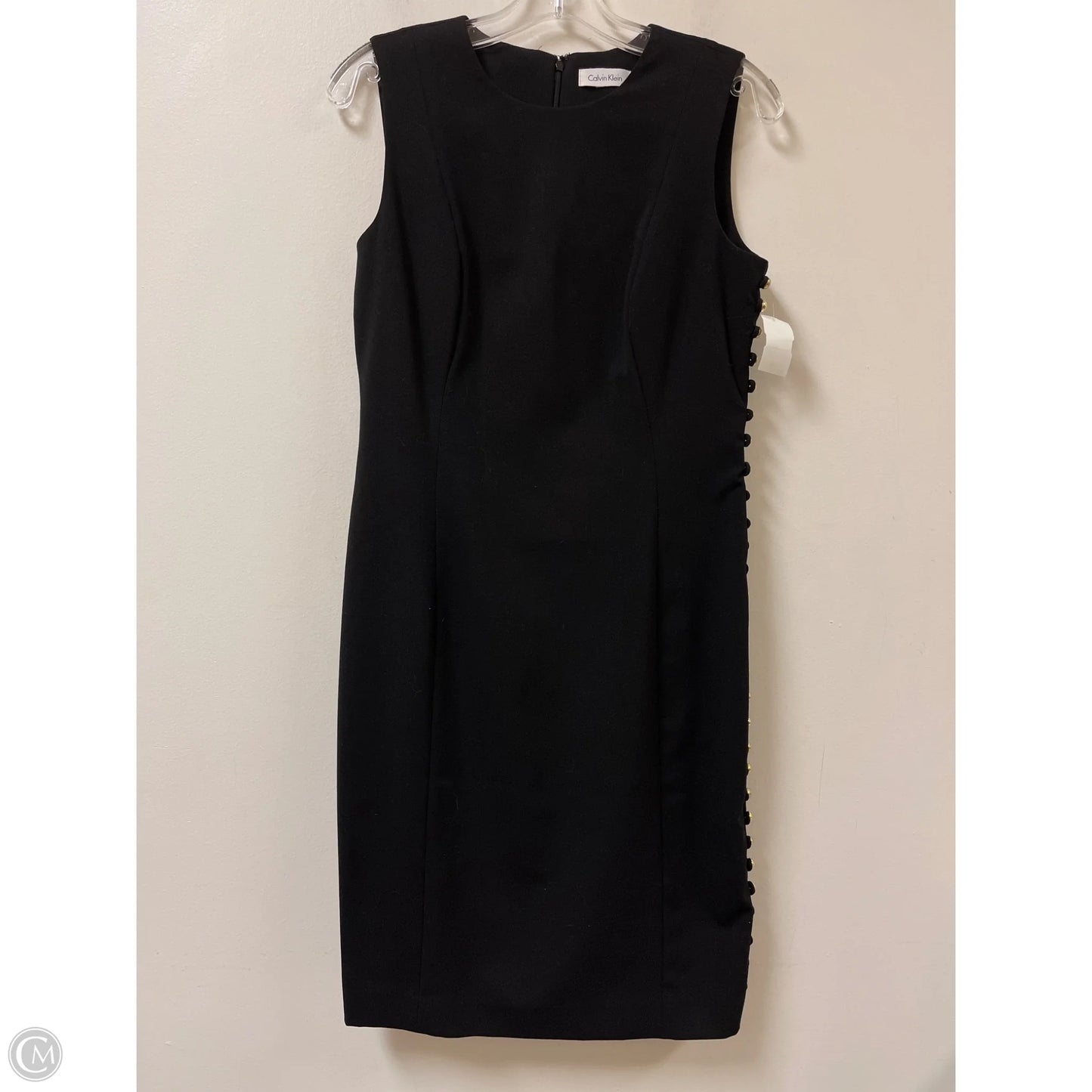 Dress Casual Midi By Calvin Klein In Black, Size: S