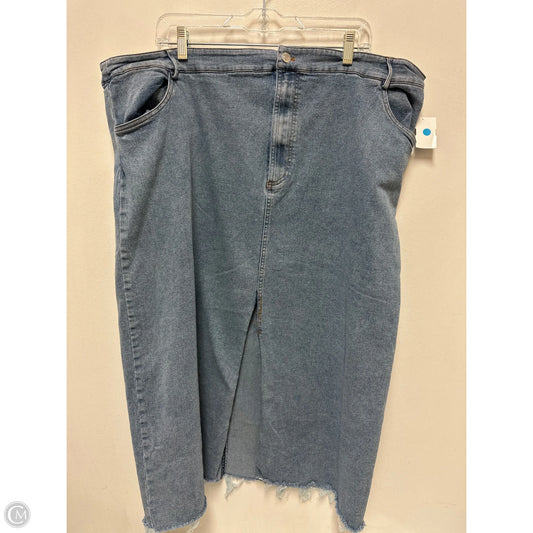 Skirt Midi By Arula In Blue Denim, Size: 22
