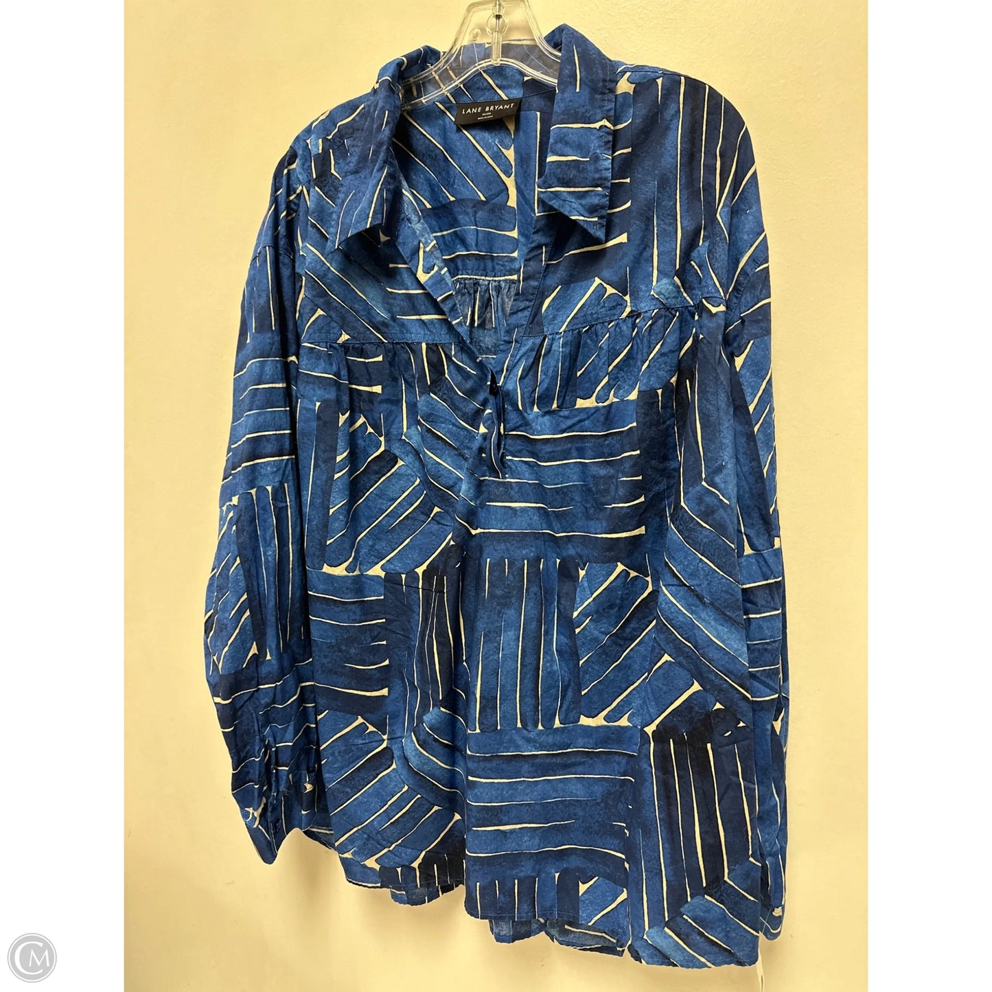 Top Long Sleeve By Lane Bryant In Blue, Size: 4x