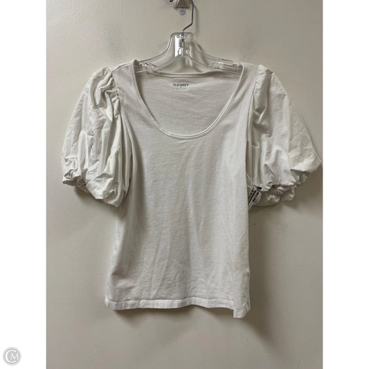 Top Short Sleeve By Old Navy In White, Size: S