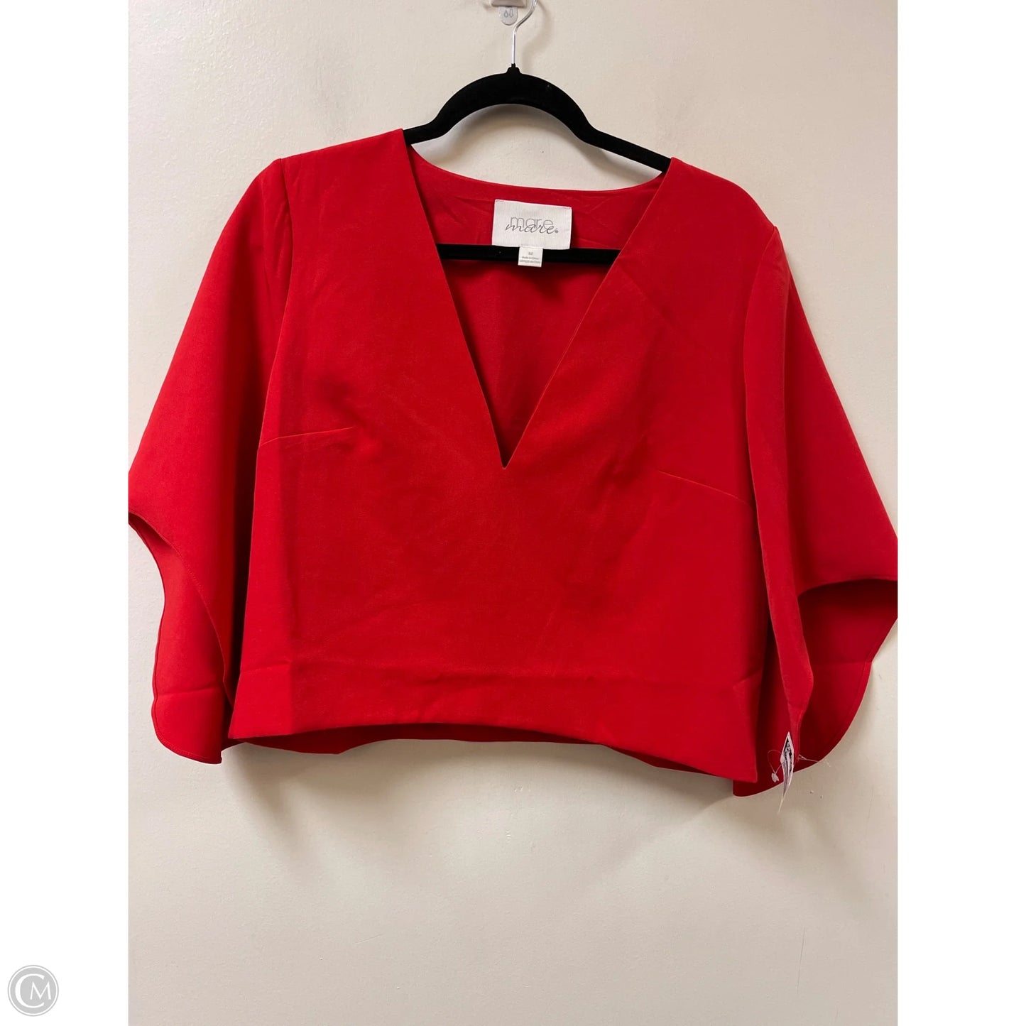 Top Short Sleeve By Mare Mare In Red, Size: M