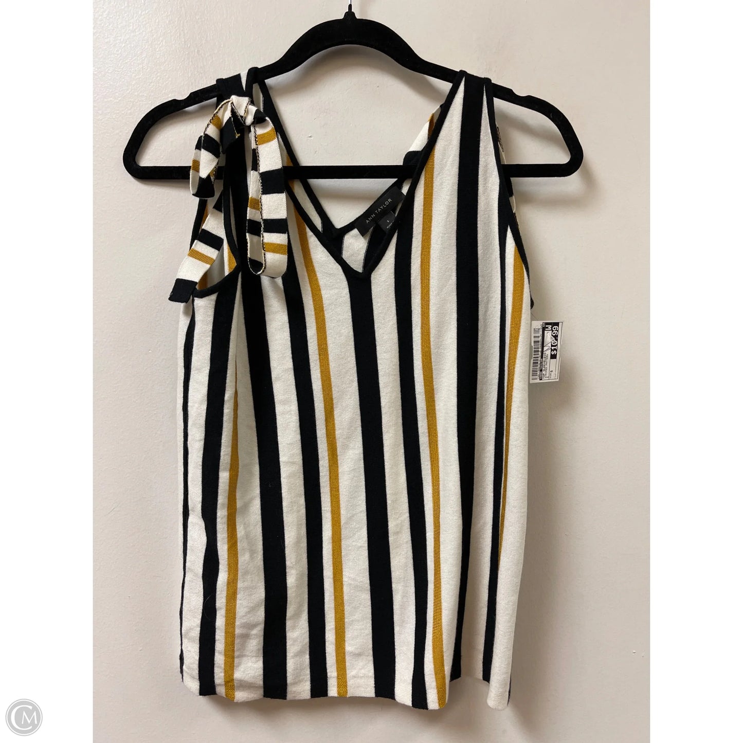 Top Sleeveless By Ann Taylor In Striped Pattern, Size: S