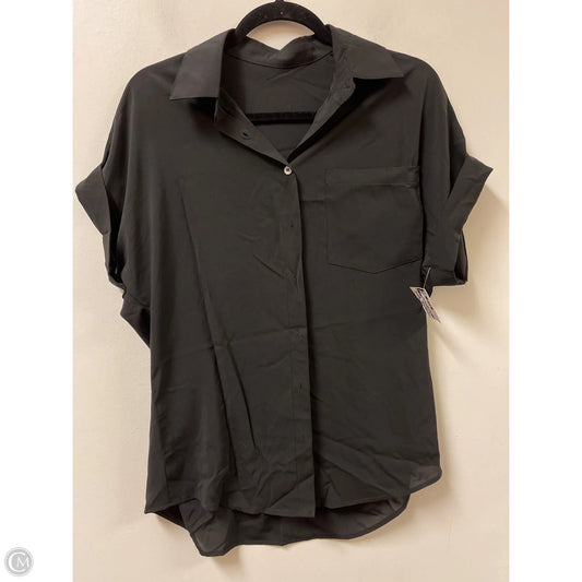 Blouse Short Sleeve By Clothes Mentor In Black, Size: M
