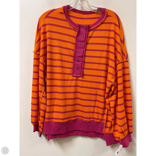 Top Long Sleeve By Clothes Mentor In Orange & Pink, Size: S