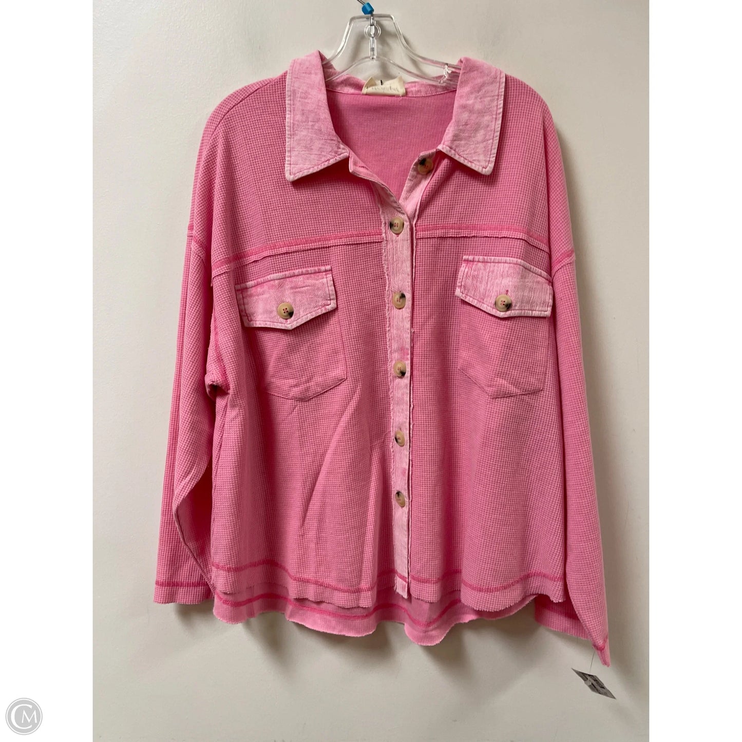 Blouse Long Sleeve By New In In Pink, Size: 1x