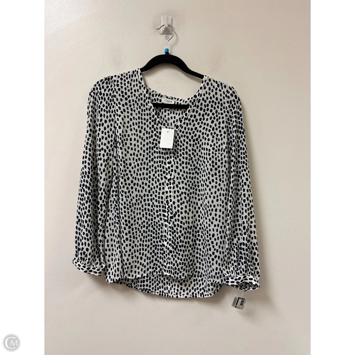 Top Long Sleeve By J. Crew In Blue & White, Size: S