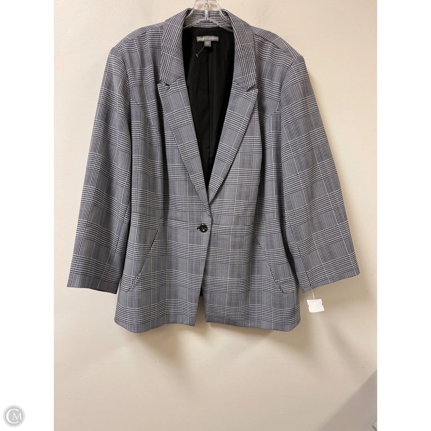 Blazer By Jessica London In Black & White, Size: 4x