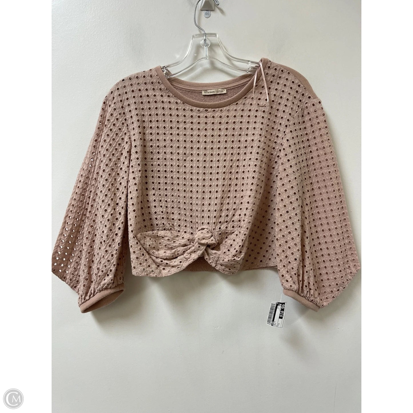 Top Long Sleeve By Zara In Pink, Size: S