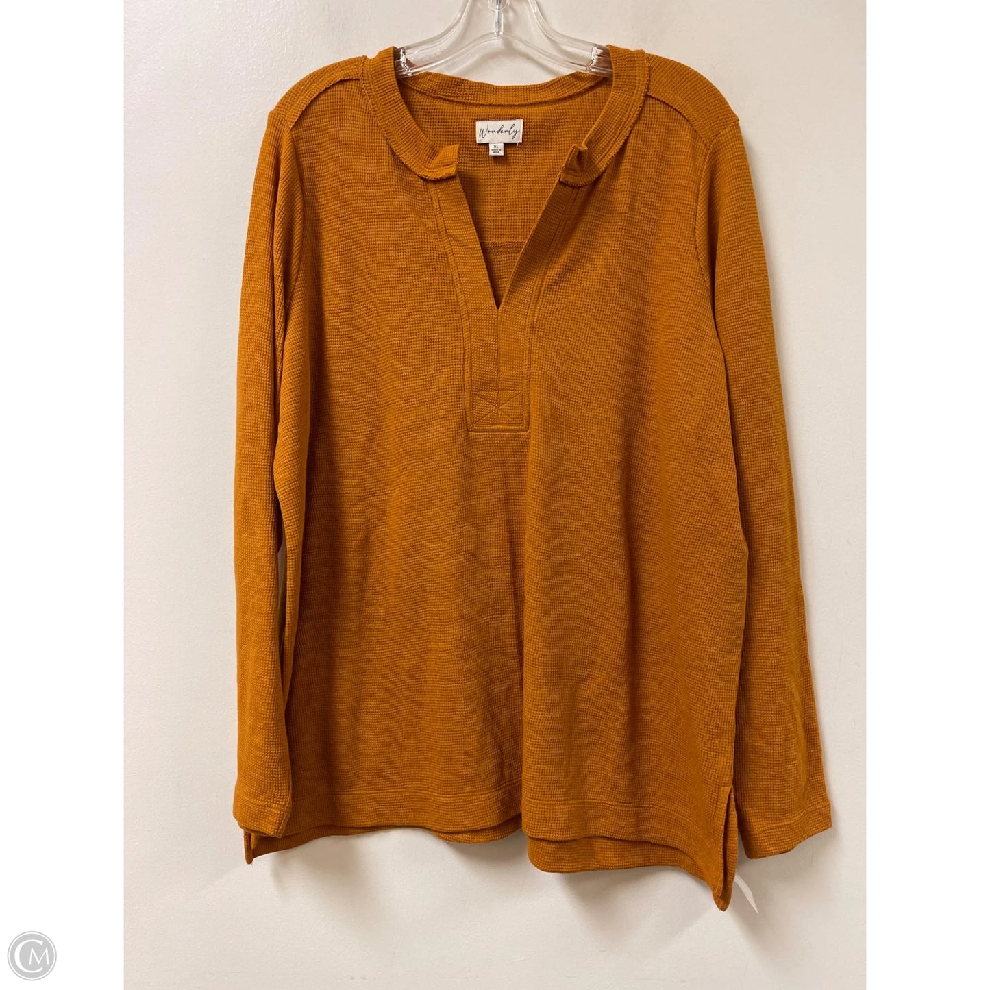 Top Long Sleeve By Wonderly In Orange, Size: Xl