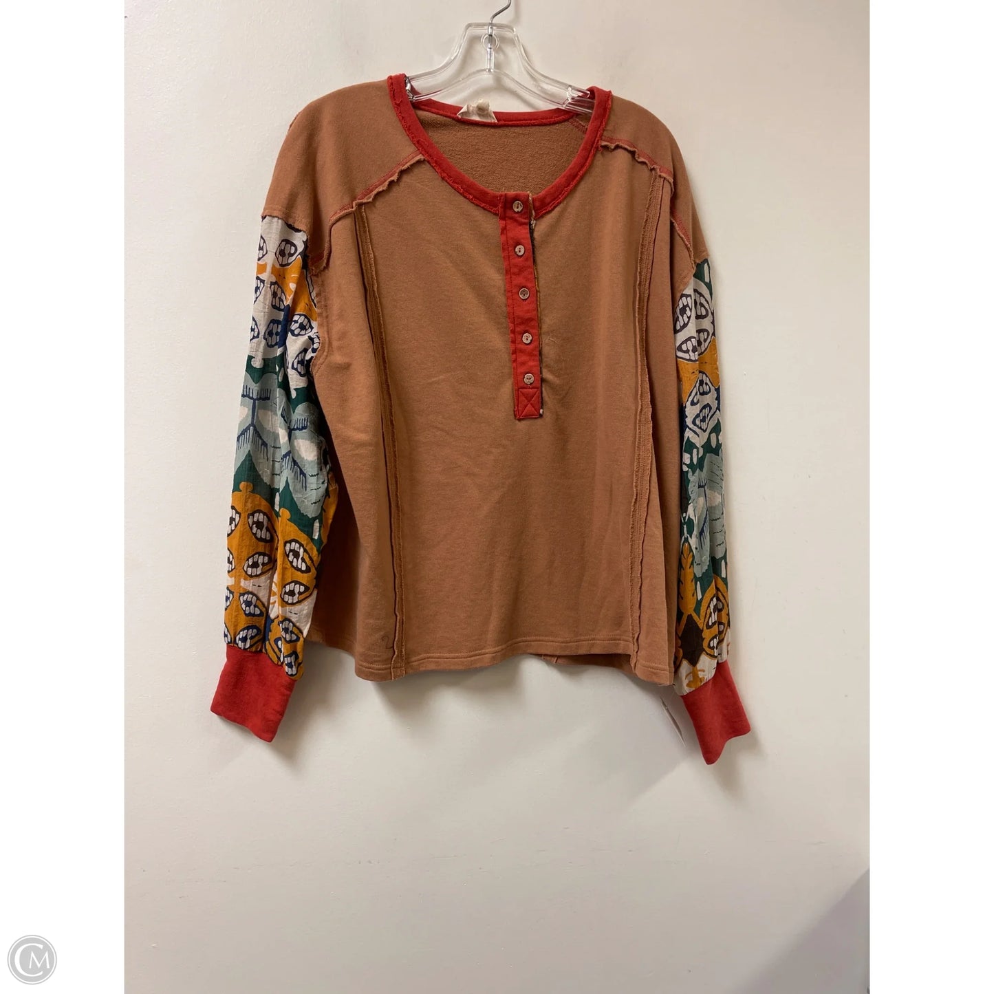 Top Long Sleeve By Clothes Mentor In Orange, Size: S