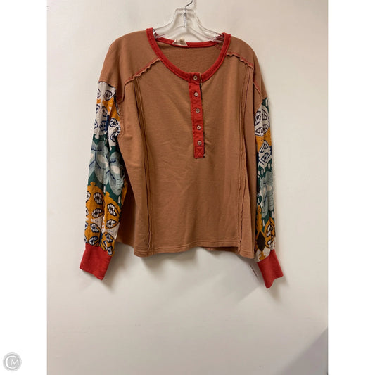 Top Long Sleeve By Clothes Mentor In Orange, Size: S