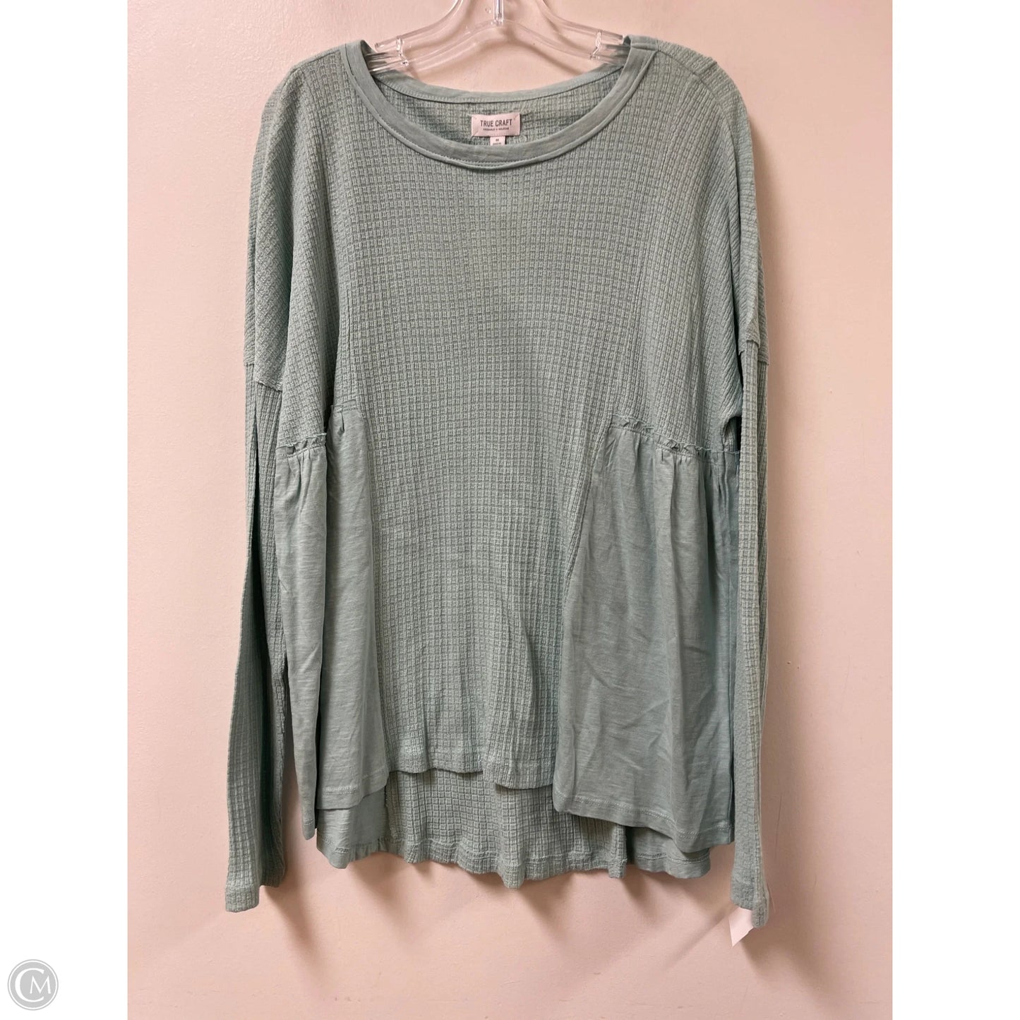 Top Long Sleeve By True Craft In Green, Size: M