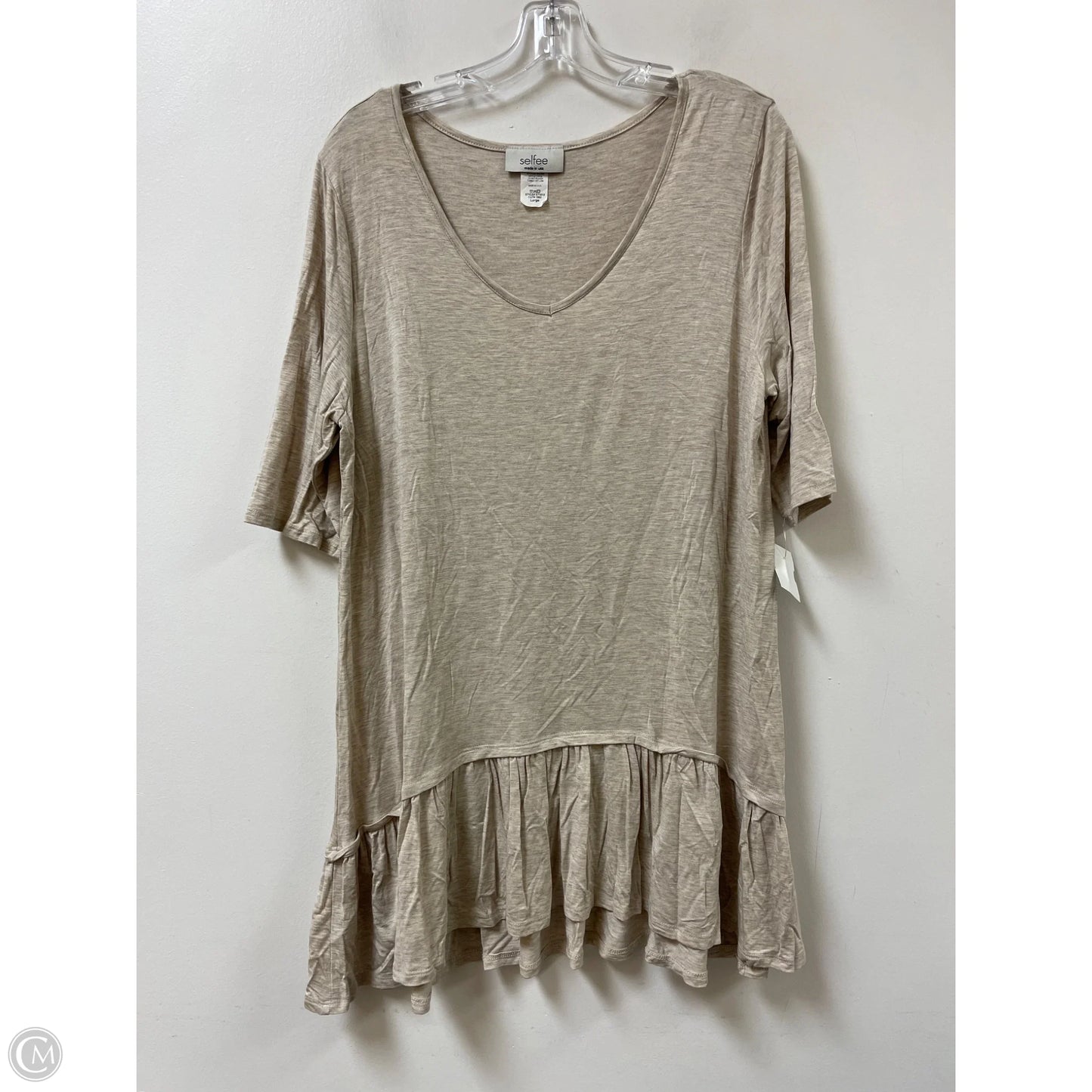 Tunic Sleeveless By Clothes Mentor In Cream, Size: L