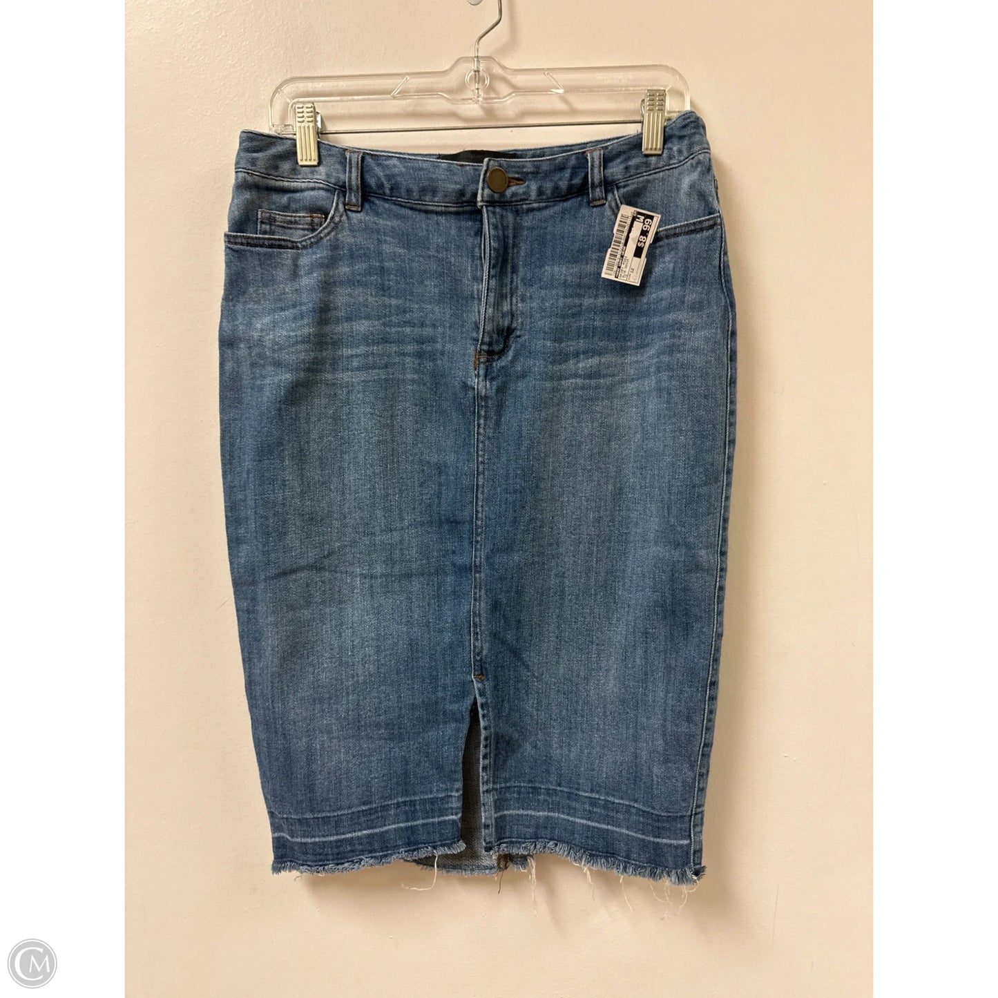 Skirt Midi By Who What Wear In Blue Denim, Size: 12