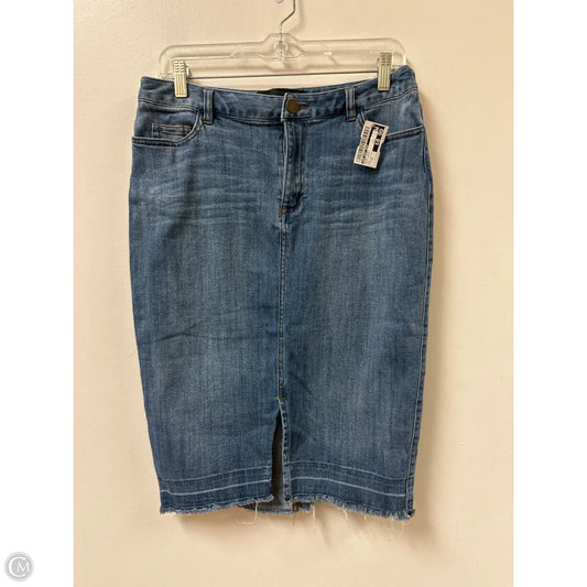 Skirt Midi By Who What Wear In Blue Denim, Size: 12
