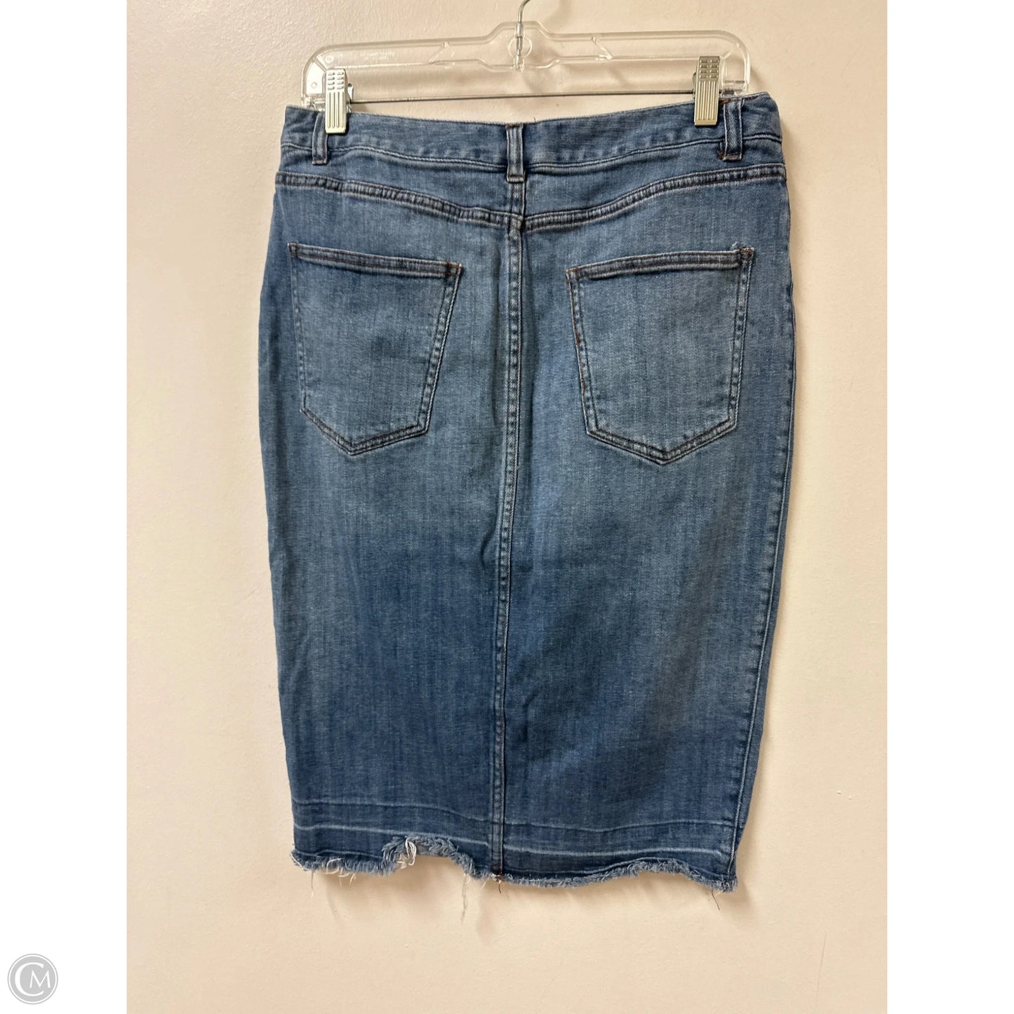 Skirt Midi By Who What Wear In Blue Denim, Size: 12