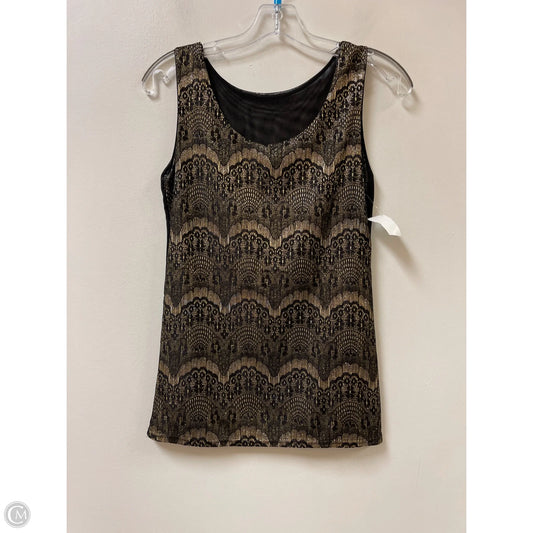 Top Sleeveless By Clothes Mentor In Black & Gold, Size: S