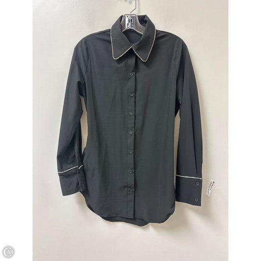 Blouse Long Sleeve By Clothes Mentor In Black, Size: S