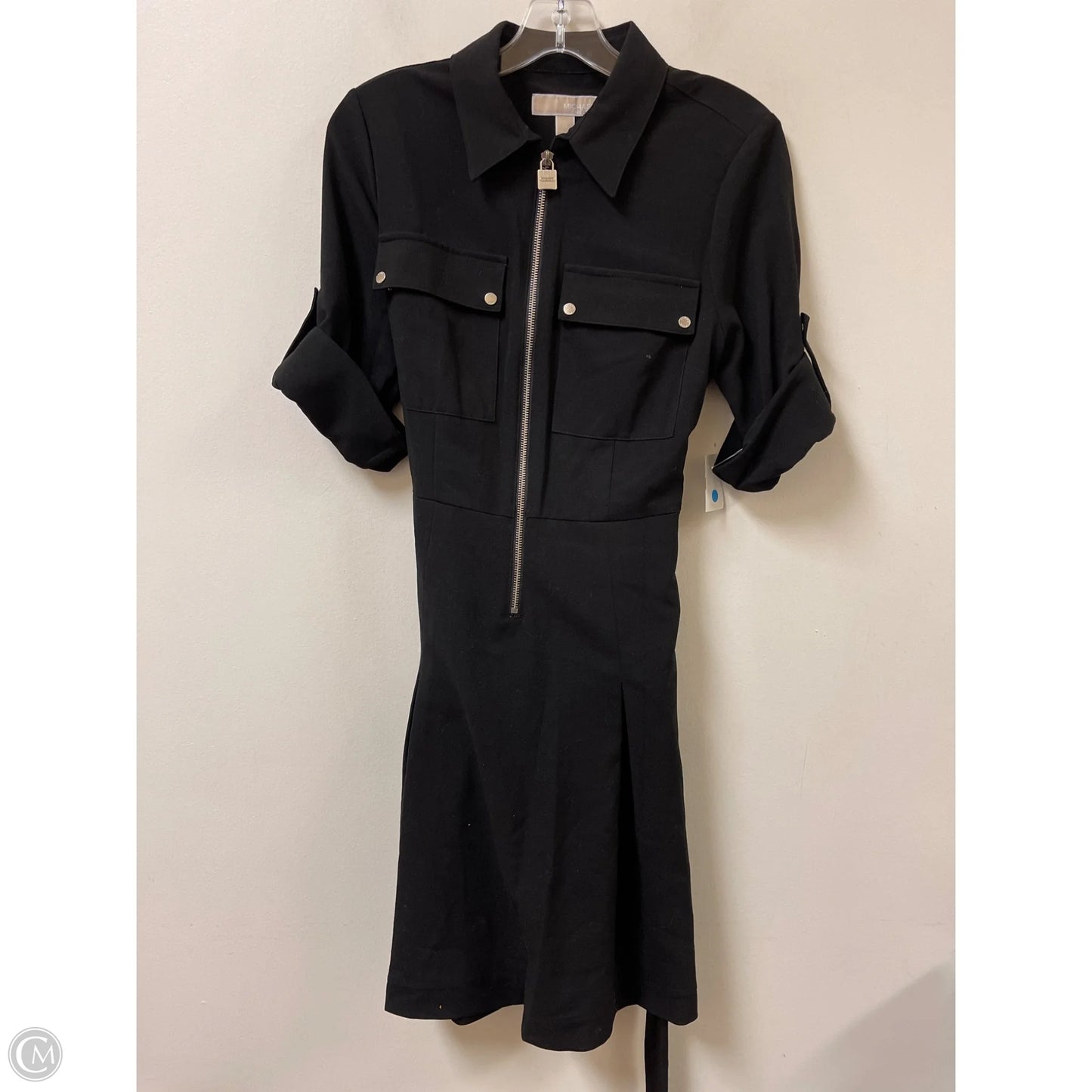 Dress Casual Midi By Michael By Michael Kors In Black, Size: M