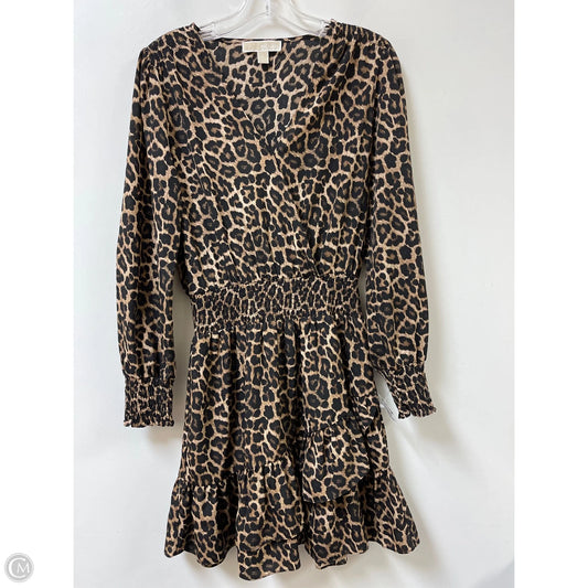 Dress Casual Midi By Michael By Michael Kors In Animal Print, Size: M