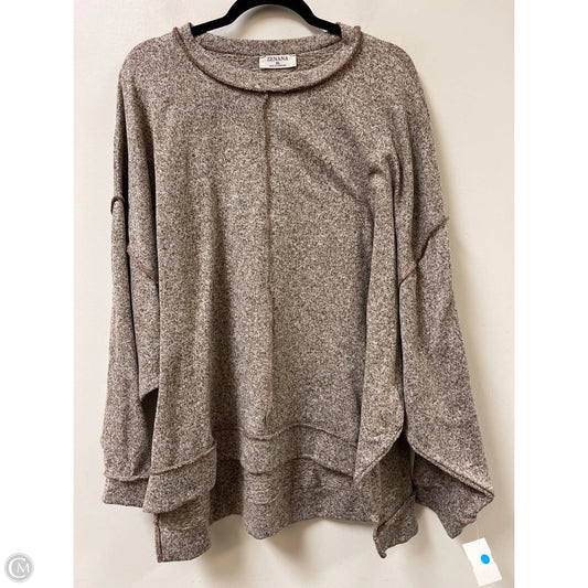 Sweater By Zenana In Brown, Size: Xl