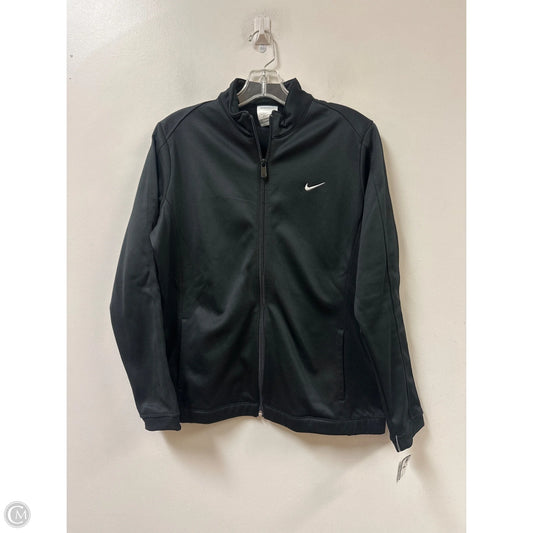 Athletic Jacket By Nike In Black, Size: L