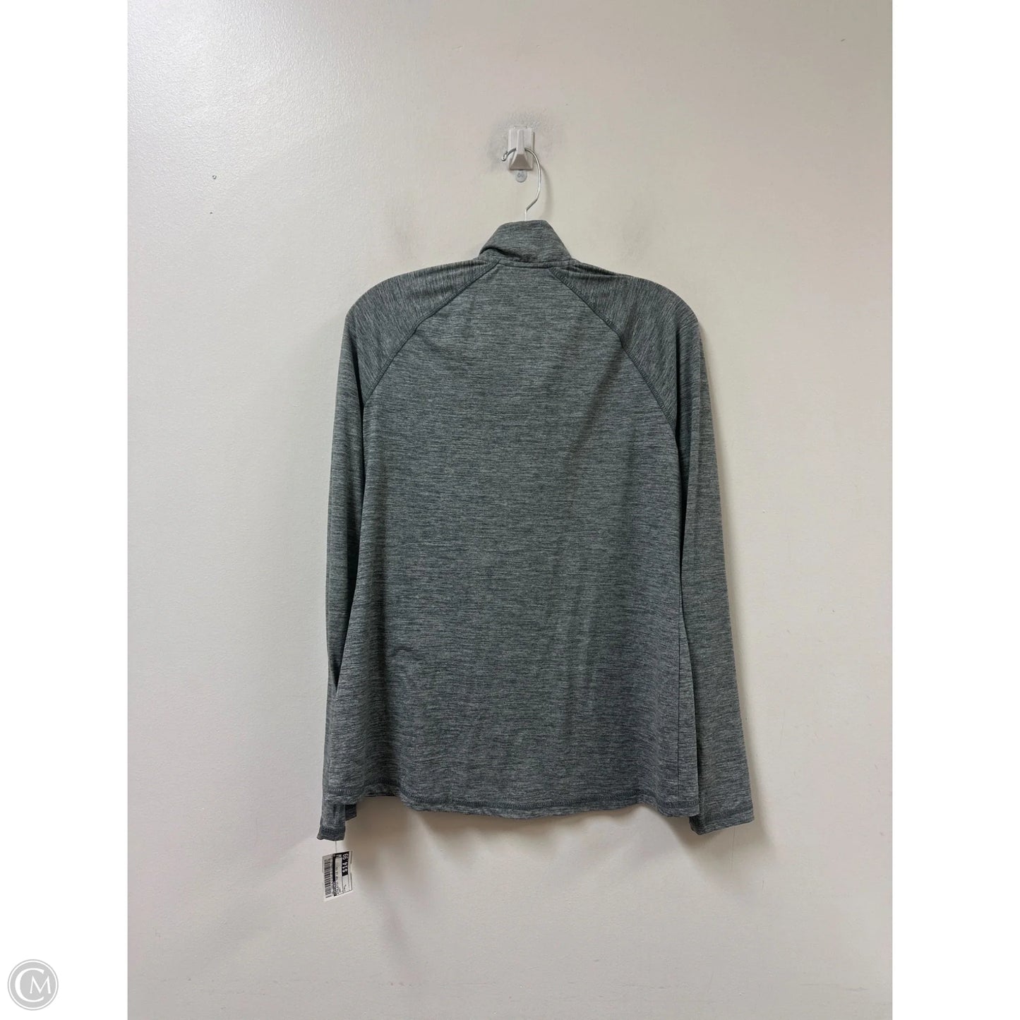 Athletic Top Long Sleeve Collar By Skechers In Grey, Size: L