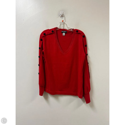Top Long Sleeve Designer By Karl Lagerfeld In Red, Size: M
