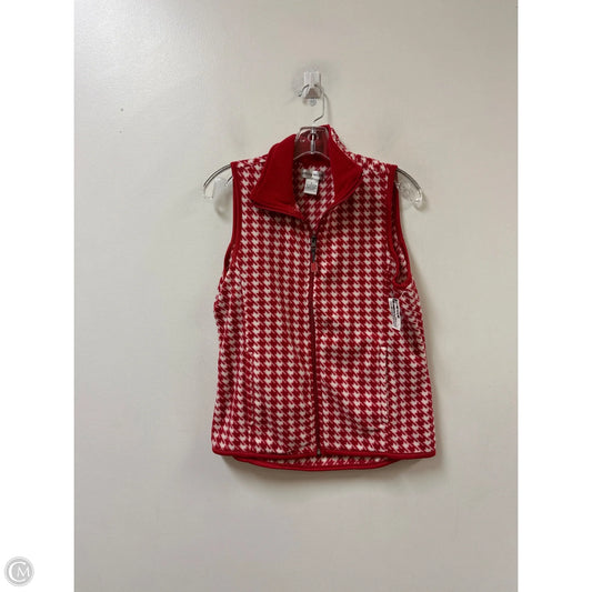 Vest Fleece By Rebecca Malone In Red & White, Size: S