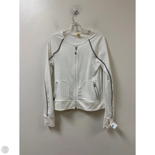 Athletic Jacket By Clothes Mentor In White, Size: M