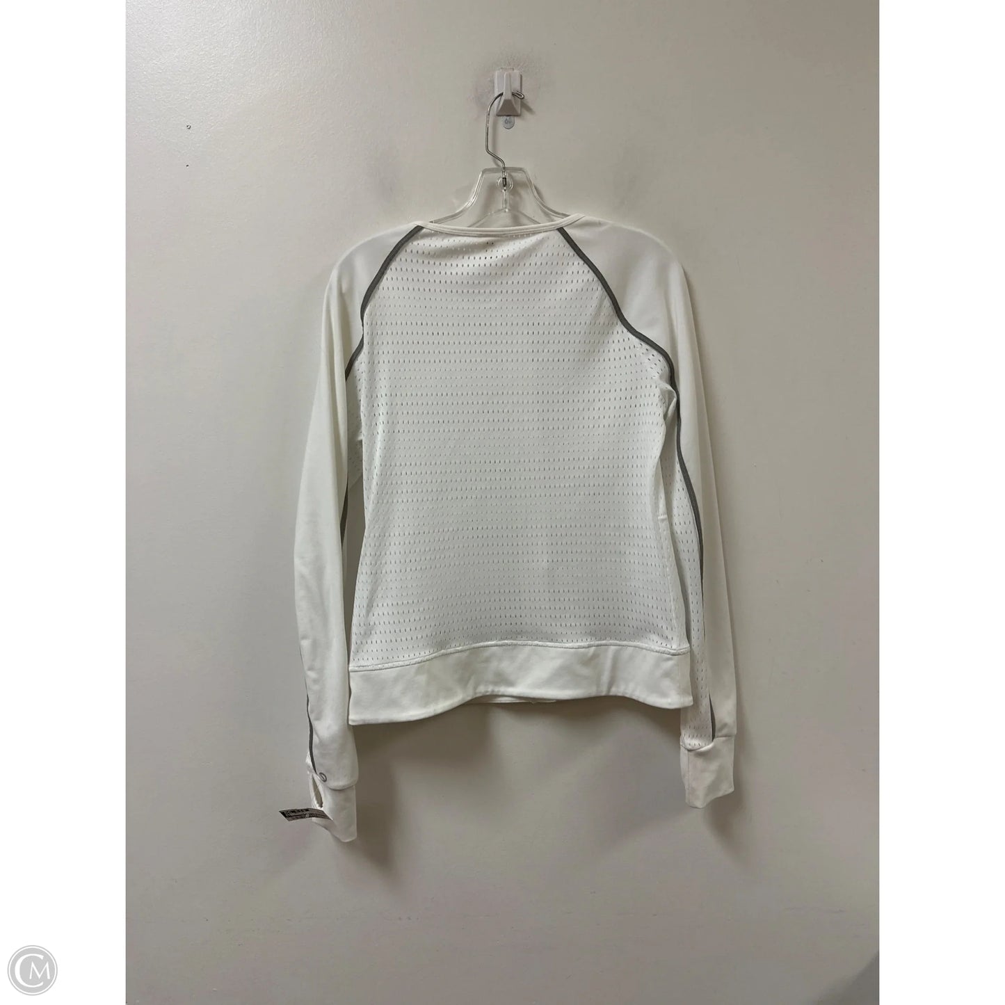 Athletic Jacket By Clothes Mentor In White, Size: M