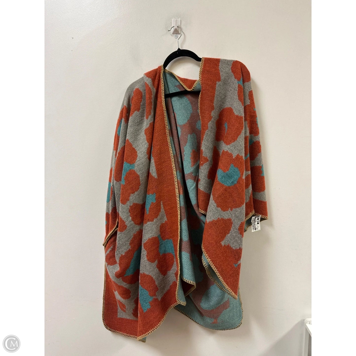 Shawl By Clothes Mentor In Green & Orange, Size: Osfm